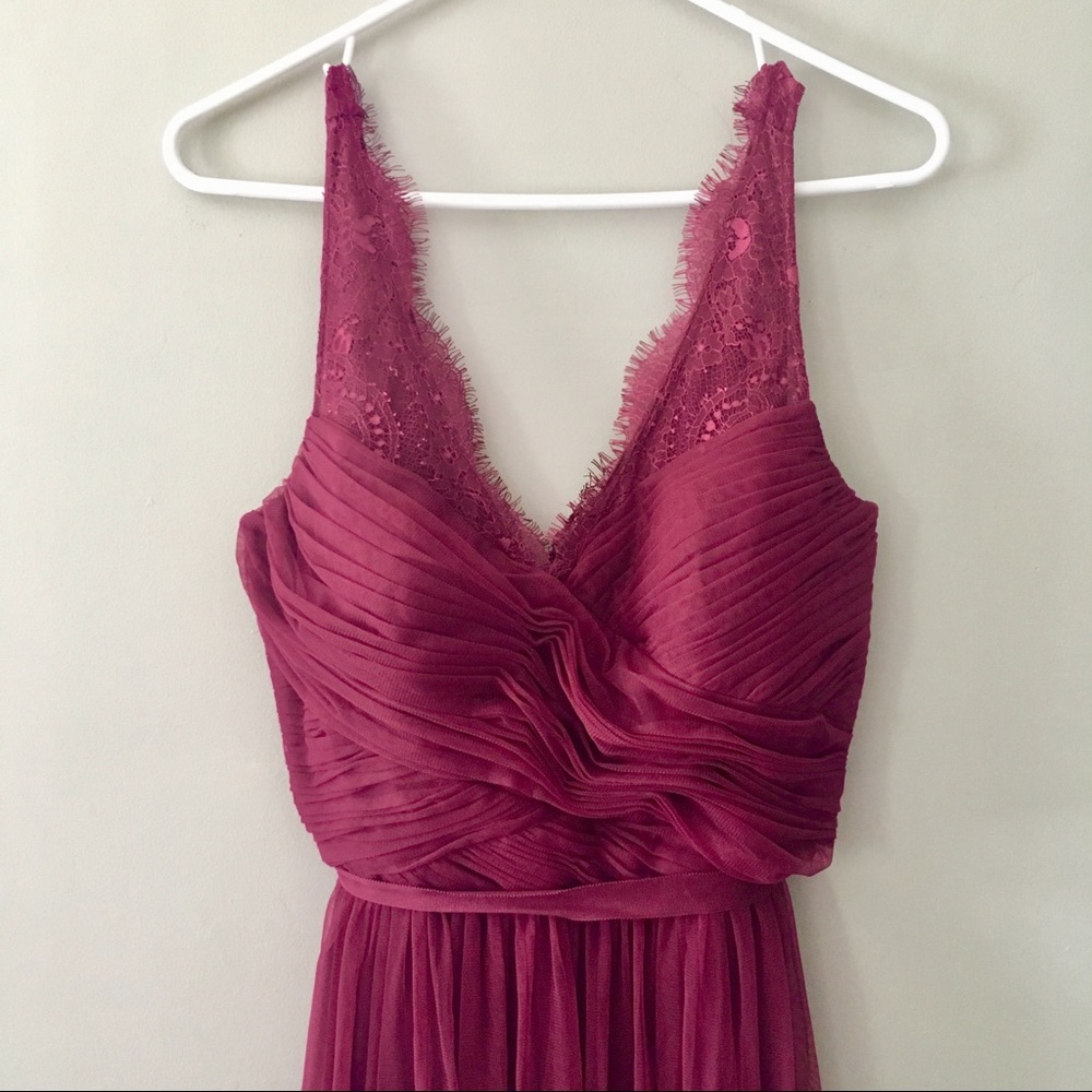 BHLDN Fleur Bridesmaid Dress | Color Black Cherry